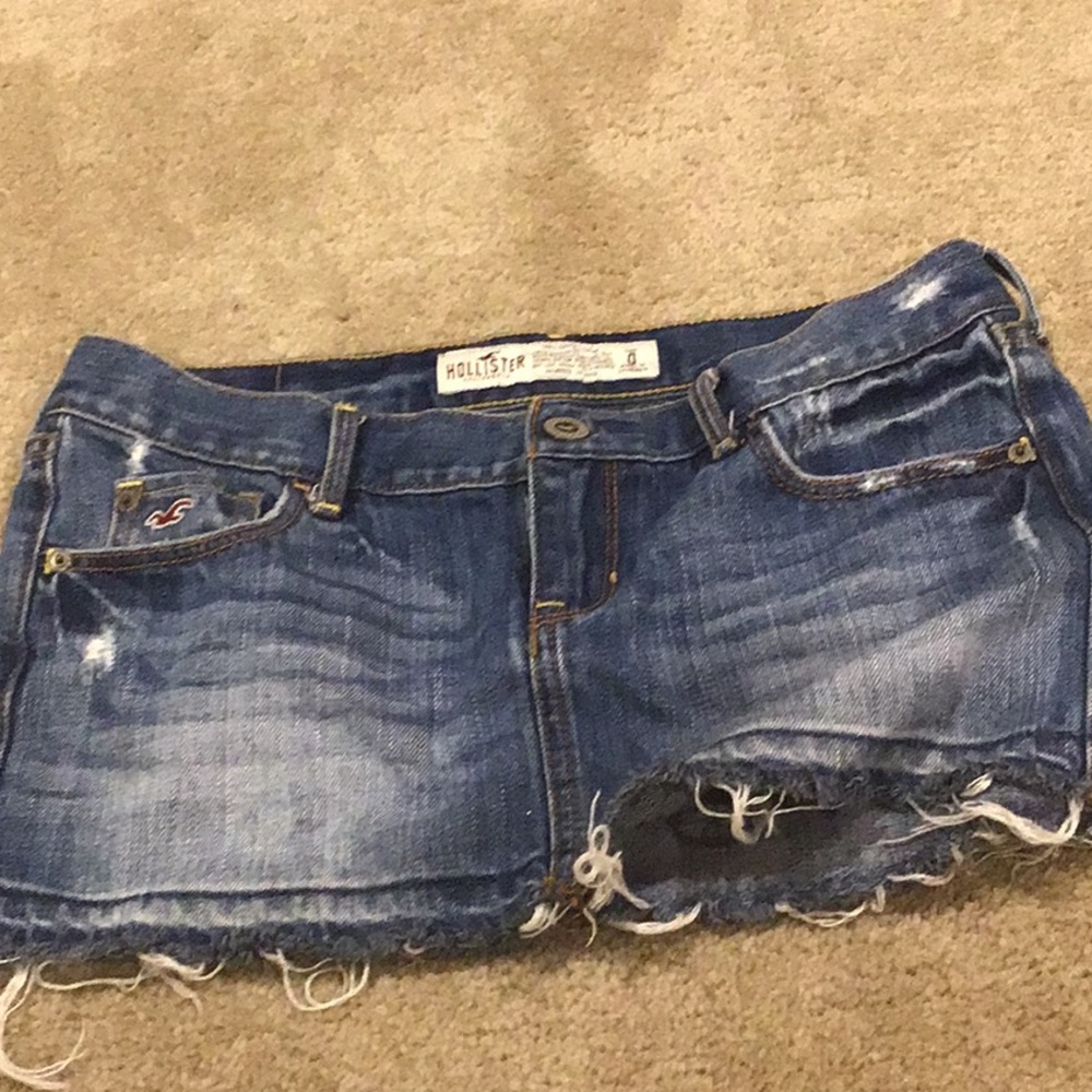 Hollister jean skirt